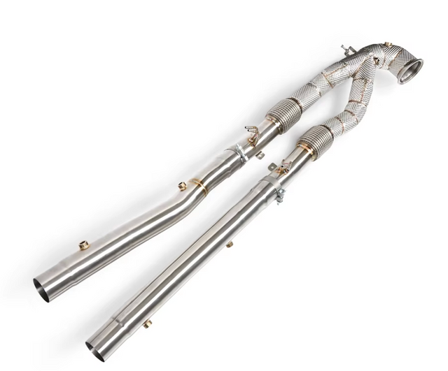 22+ Audi RS3 8Y EA855 Catless Exhaust Down Pipe with Mid-Pipe Set

