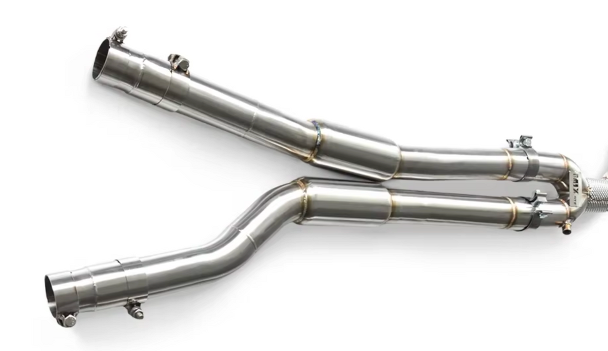 21+ BMW M240i G42 B58B30 Catless Mid-Pipes with Heat Wrap Layer

