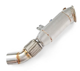 19+ BMW 840i G15 B58B30 Exhaust Down Pipe with Heat Wrap Layer

