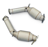 Kingman Speed® 370Z/G37/FX37/QX50/QX70 3.7L 304SS 3" Exhaust Down Pipes with Heat Wrap Layer
