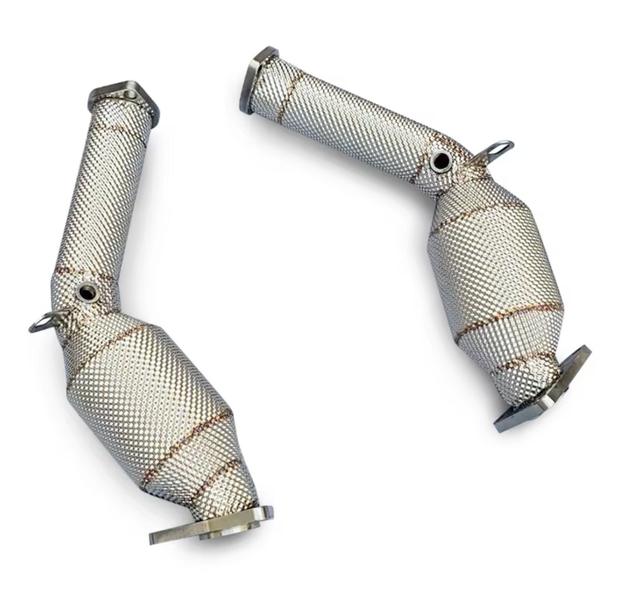 Kingman Speed® 370Z/G37/FX37/QX50/QX70 3.7L 304SS 3" Exhaust Down Pipes with Heat Wrap Layer