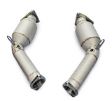 Kingman Speed® 370Z/G37/FX37/QX50/QX70 3.7L 304SS 3" Exhaust Down Pipes with Heat Wrap Layer