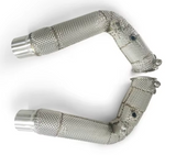 Kingman Speed® (12-19) BMW M5/M6 S63 304SS 3" Catless Down Pipes with Heat Wrap Layer
