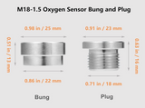 Kingman Speed® M18 x 1.5 Steel Oxygen Sensor Bungs