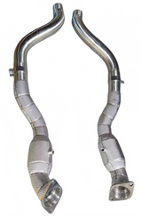 Kingman Speed® (15-23) Dodge Challenger/Charger SRT Hellcat 304SS 3" Exhaust Mid-Pipes with Heat Wrap Layer