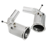 Porsche 911 992.1 Carrera/Targa 3.0L Catless Exhaust Down Pipes with Heat Wrap Shield