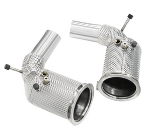 Porsche 911 992.1 Carrera/Targa 3.0L Catless Exhaust Down Pipes with Heat Wrap Shield