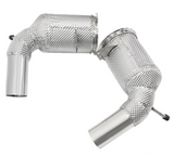 Porsche 911 992.1 Carrera/Targa 3.0L Catless Exhaust Down Pipes with Heat Wrap Shield