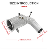 Porsche 911 992.1 Carrera/Targa 3.0L Catless Exhaust Down Pipes with Heat Wrap Shield