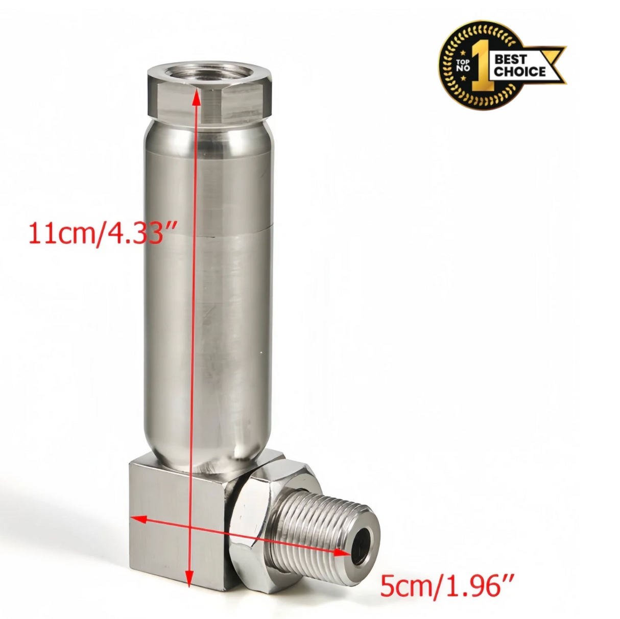 Mini Catalytic® 90° Pro O2 Sensor Spacer Mini Catalytic Converter to Fix CEL P0420 P0430