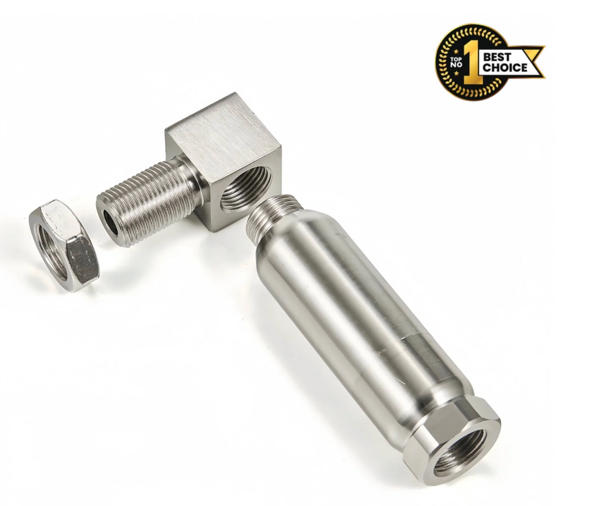 Mini Catalytic® 90° Pro O2 Sensor Spacer Mini Catalytic Converter to Fix CEL P0420 P0430