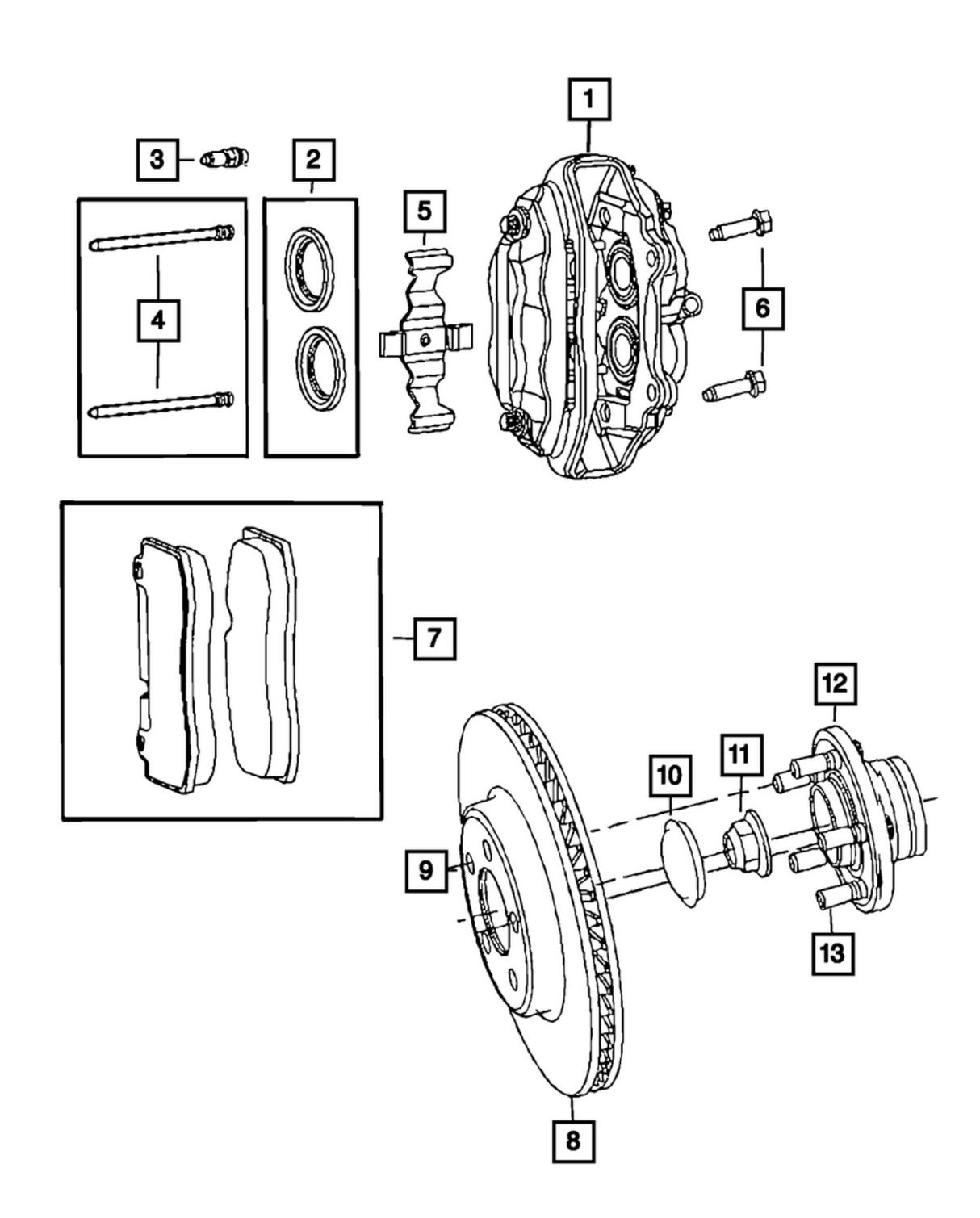 Mopar® #68184587AE (15-23) 300/Charger/Challenger SRT Slotted Front Brake Rotr with ABS (6/8-Piston Brembo Calipers)