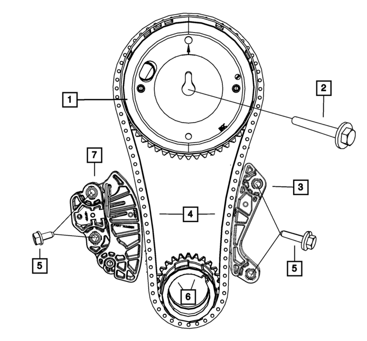 Mopar 4893429AA 300/Challenger/Charger VVT Timing Chain Guide

