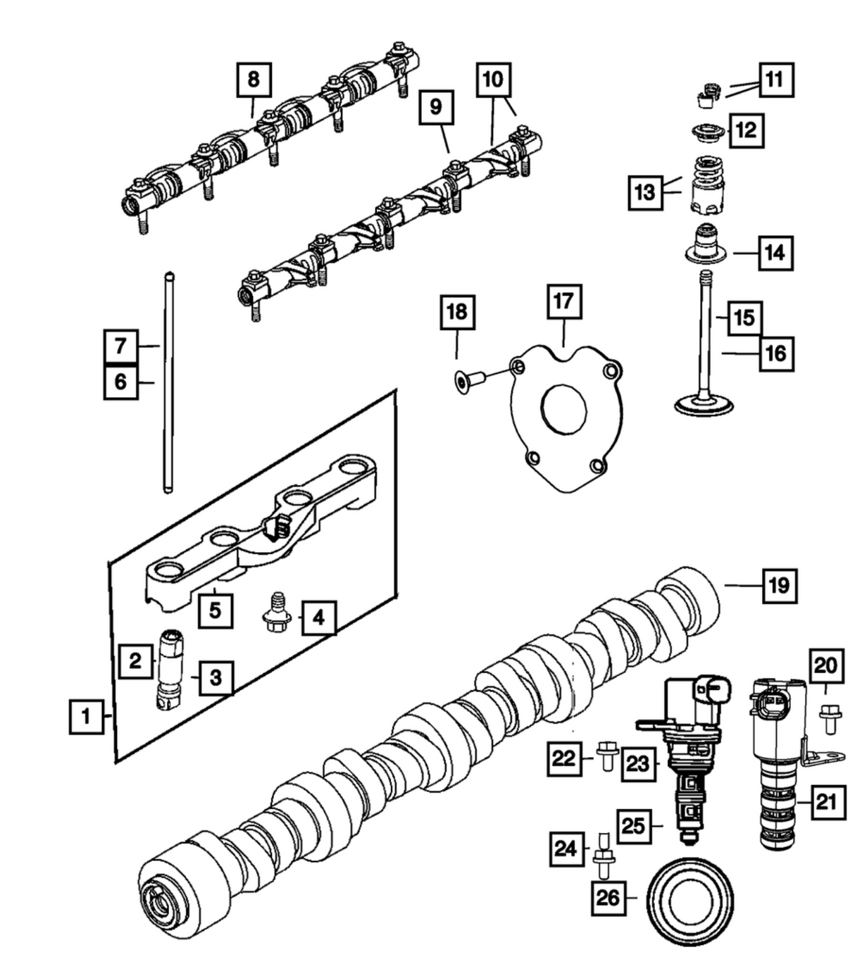 Mopar® #5038788AD (05-26) Mopar 5.7L/6.4L Front Hydraulic Roller Deactivating Lifter