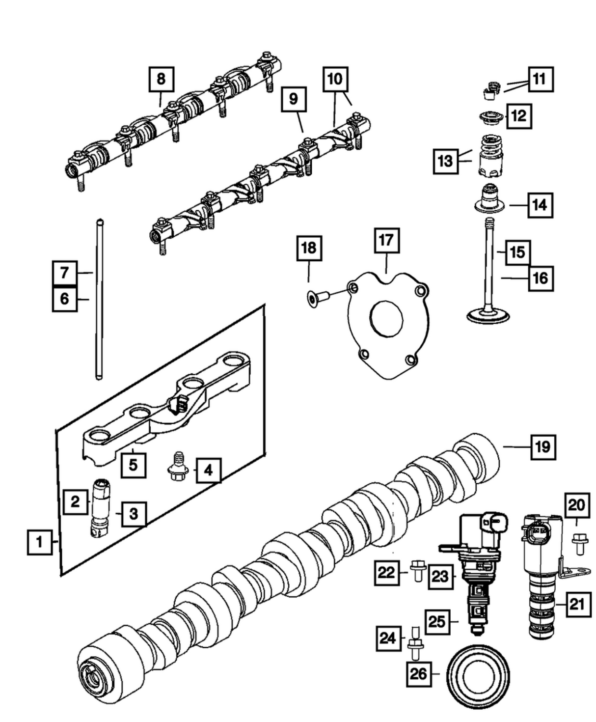 Mopar® #05038785AD (05-26) 5.7L/6.4L HEMI Front Hydraulic Lifter Assembly