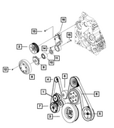 Mopar® #5086958AB (03-26) Dodge Ram 2500/3500 5.9L/6.7L OE Belt Tensioner