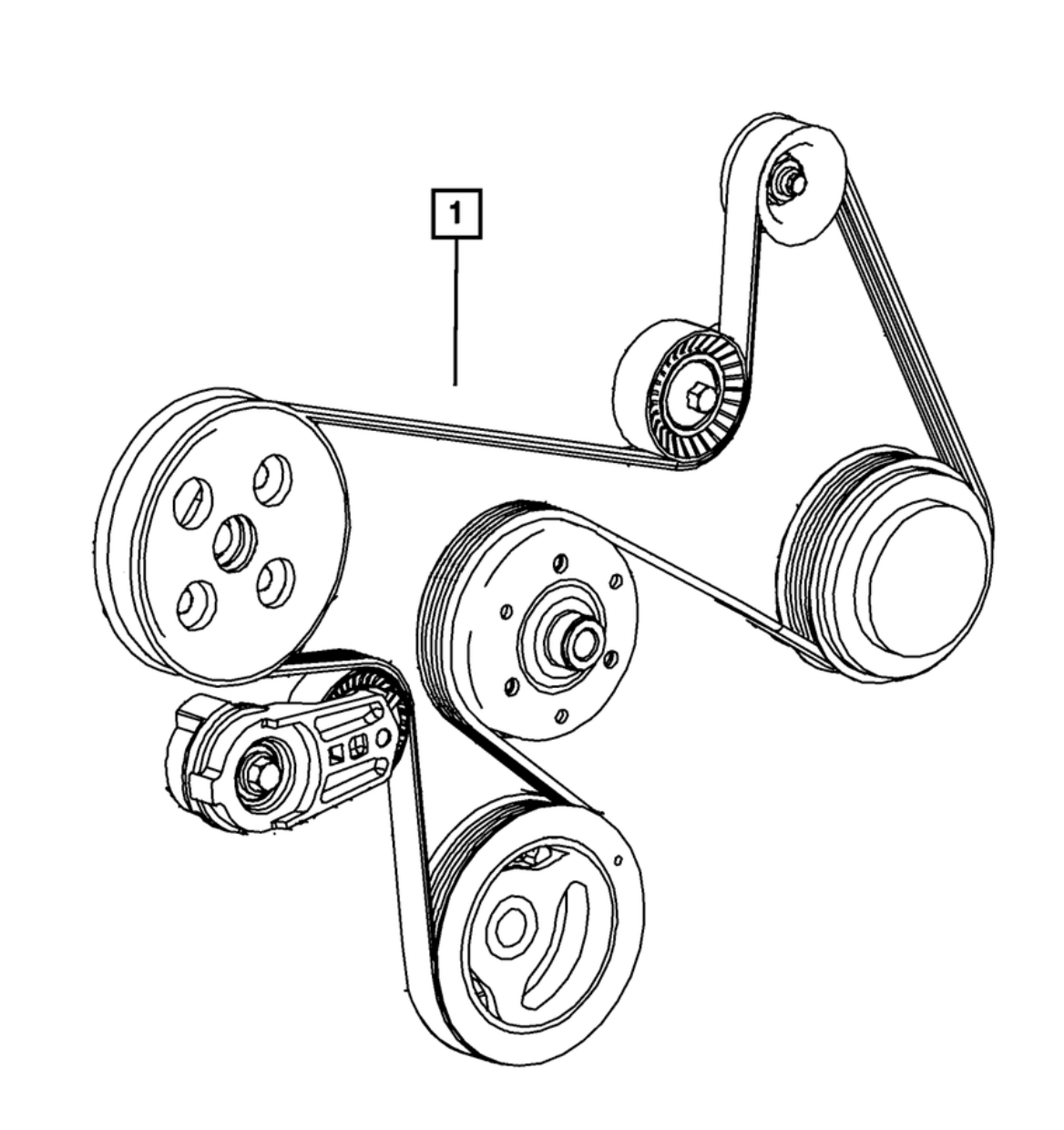Mopar® #53032857AB (07-11) Jeep Wrangler JK 3.8L  Accessory Drive Belt