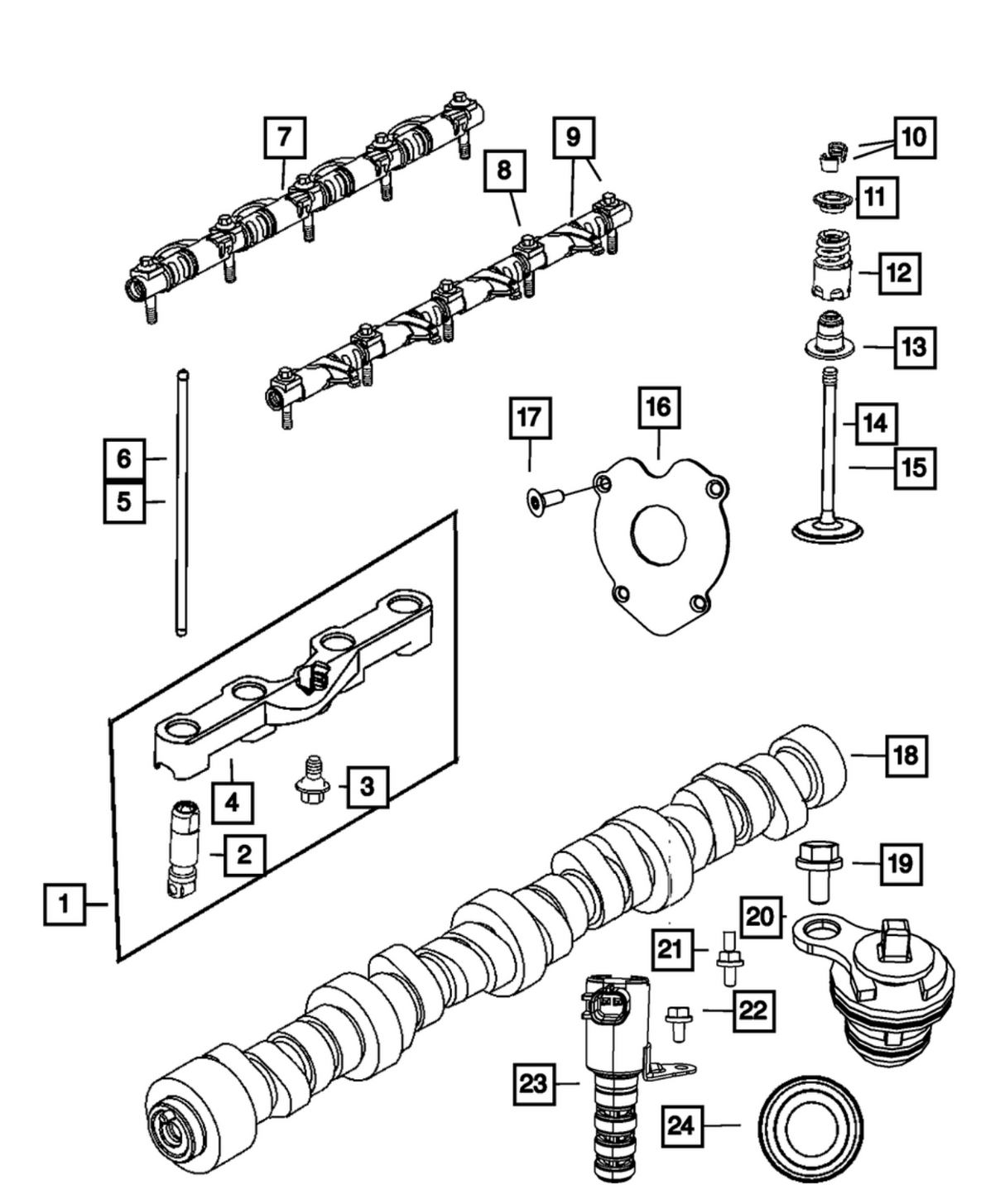 Mopar® #53021552AB (09-26) Mopar V8 Intake Rocker Arm Assembly
