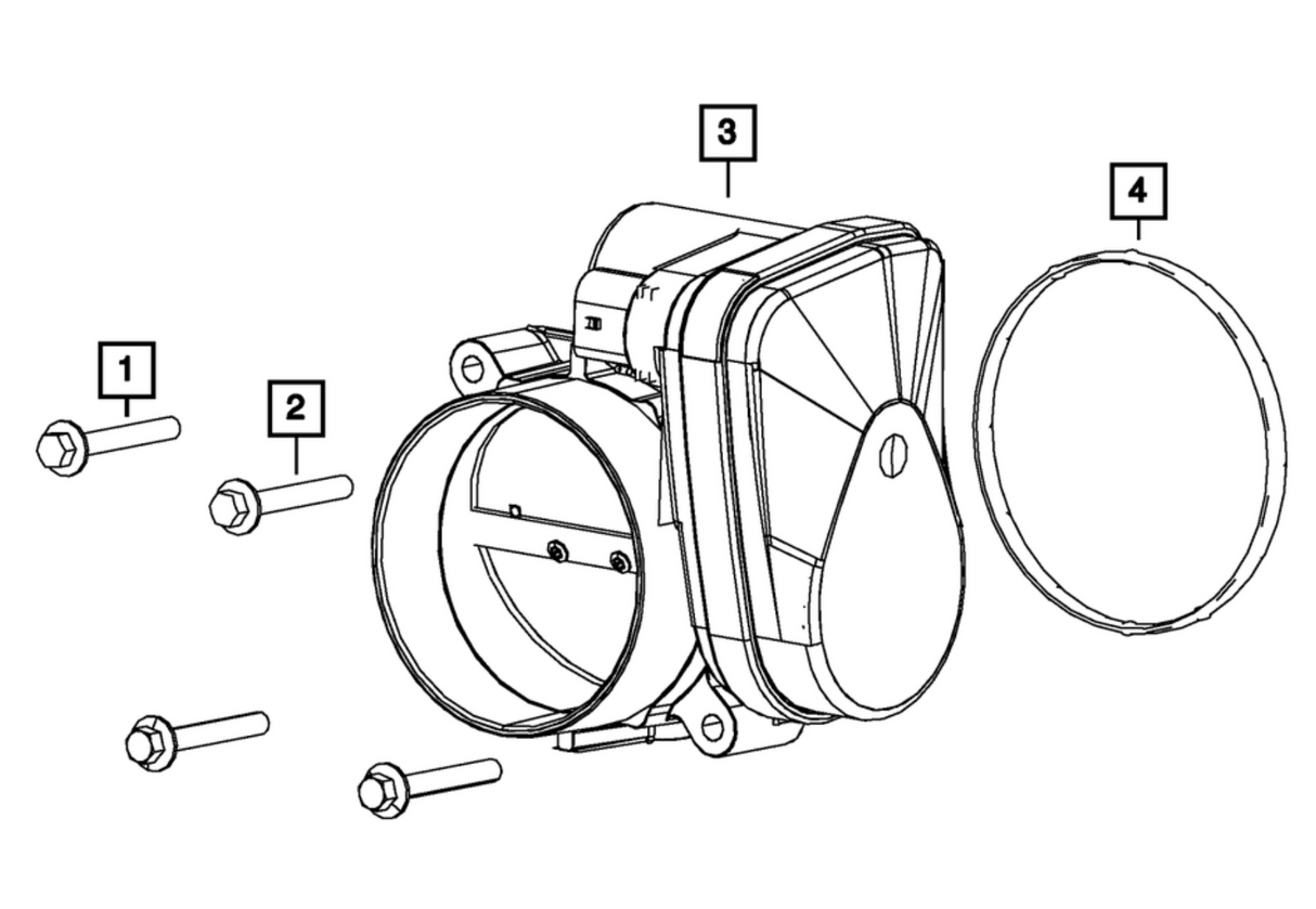 Mopar 53034251AD 5.7L/6.4L HEMI OE 80mm Electronic Throttle Body

