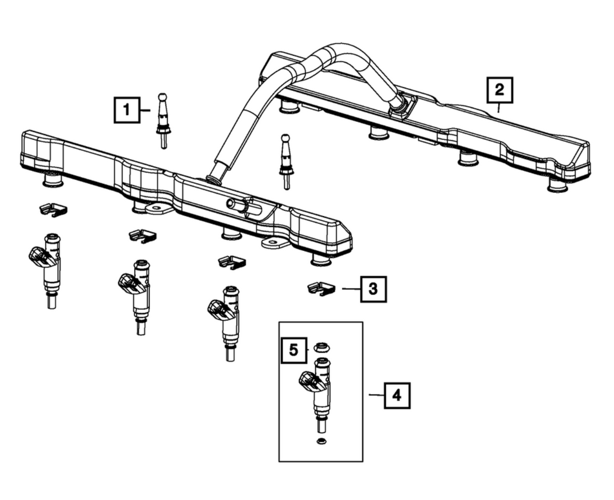 Mopar 53013888AE 300/Charger/Challenger/Jeep/Ram 5.7L Fuel Rail

