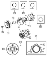 Mopar® #68102977AB GEN III HEMI Crankshaft Bearing Set (0.008mm oversized)