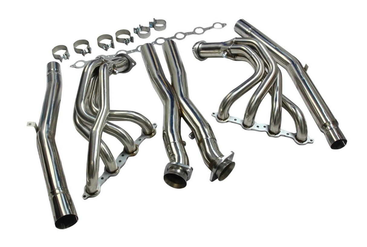 Kingman Speed® (05-13) Corvette C6 6.0L/6.2L LS2/LS3 304SS 1-7/8" Long Tube Exhaust Headers with Catless X-Pipe