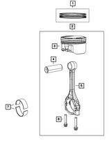 Mopar® #53022257AE (09+) GEN III HEMI 5.7L VVT/MDS Left Side Piston Pin And Rod