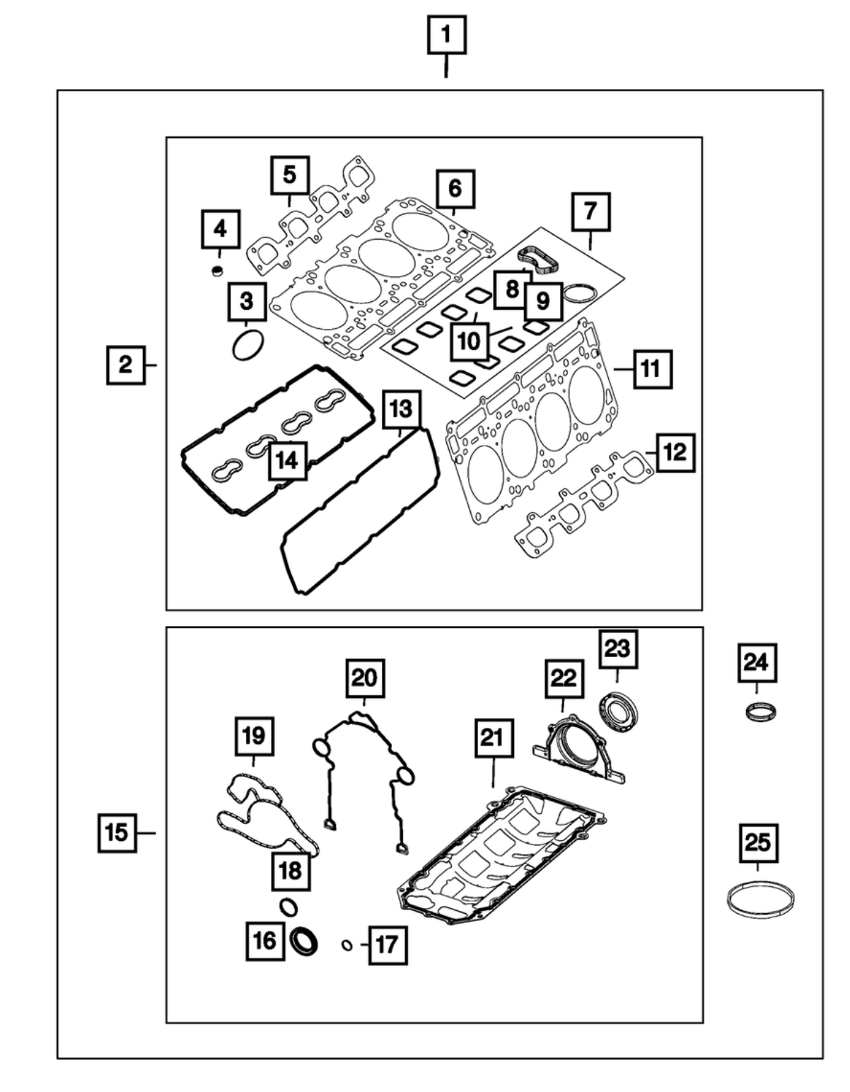 Mopar® #53022306AC (09+) GEN III HEMI 5.7L VVT/MSD Right Side Cylinder Head Gasket