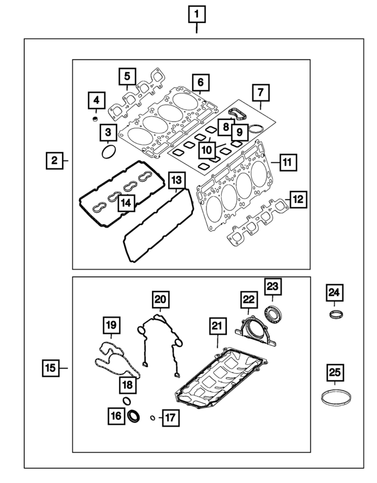 Mopar® #53022306AC (09+) GEN III HEMI 5.7L VVT/MSD Right Side Cylinder Head Gasket
