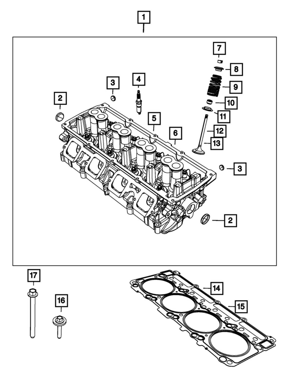 Mopar® #68240108AA (09+) GEN III HEMI 5.7L Right Side Cylinder Head Gasket (0.50mm Thicker)
