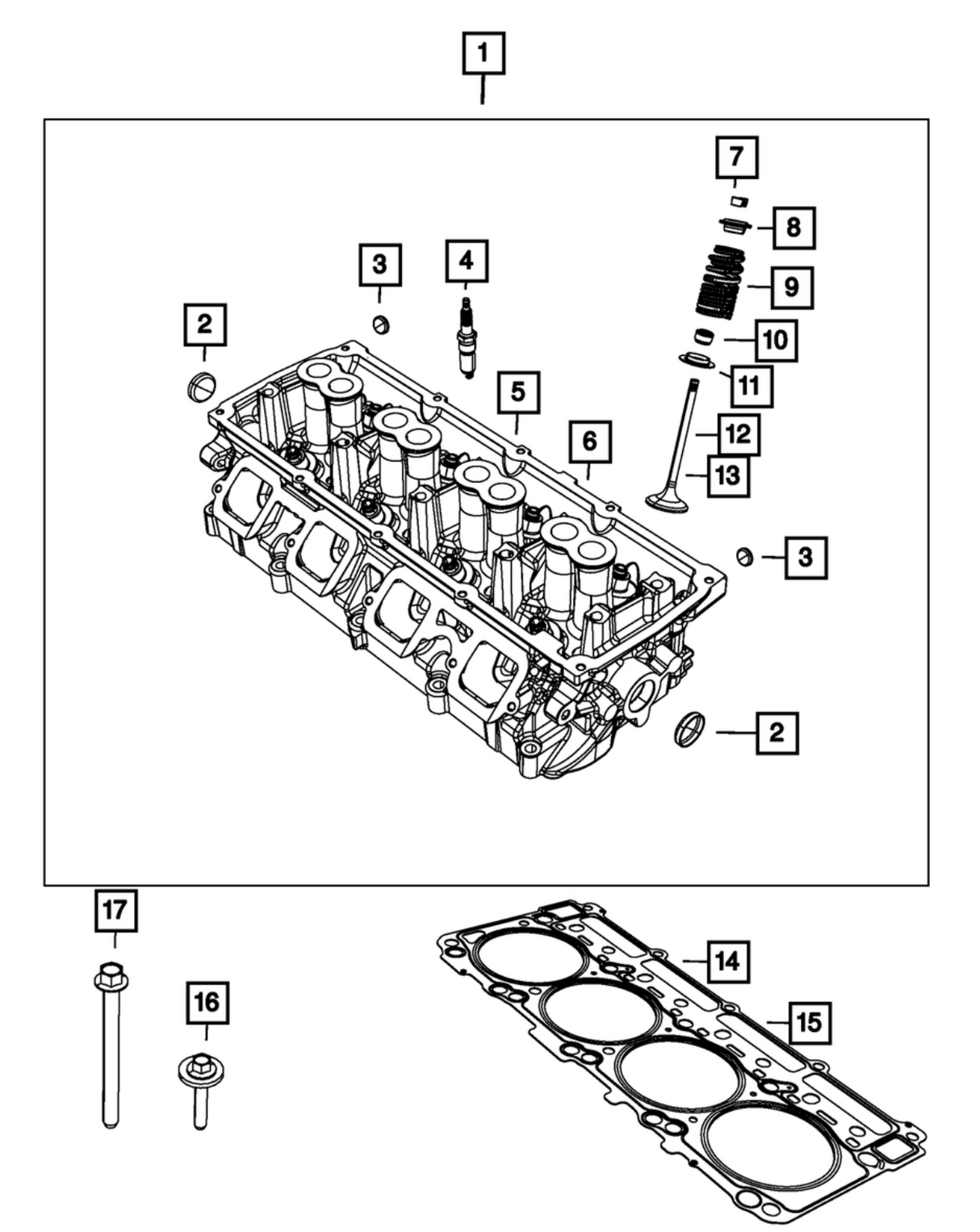 Mopar® #68240108AA (09+) GEN III HEMI 5.7L Right Side Cylinder Head Gasket (0.50mm Thicker)
