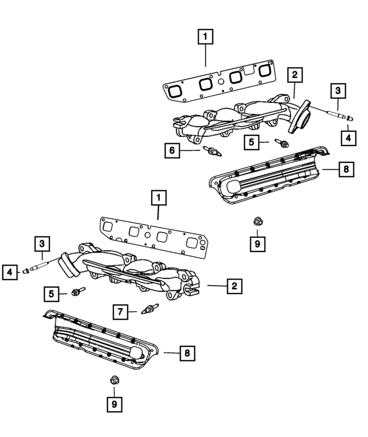 Mopar® #5045496AA (09+) GEN III HEMI 5.7L VVT/MDS Right Side Exhaust Manifold Gasket