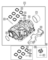 Mopar® #68545089AA (19+) GEN III HEMI 5.7L/6.4L VVT/MDS Intake Manifold Gasket Kit