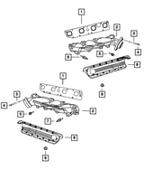 Mopar® #5045495AA GEN III HEMI 5.7L VVT/MDS Left Side Exhaust Manifold Gasket