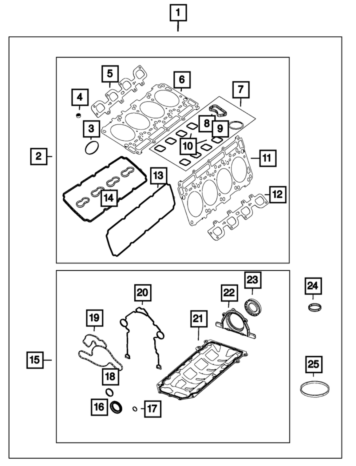 Mopar® #4792874AA (09+) GEN III HEMI 5.7L VVT/MDS Oil Pan Gasket