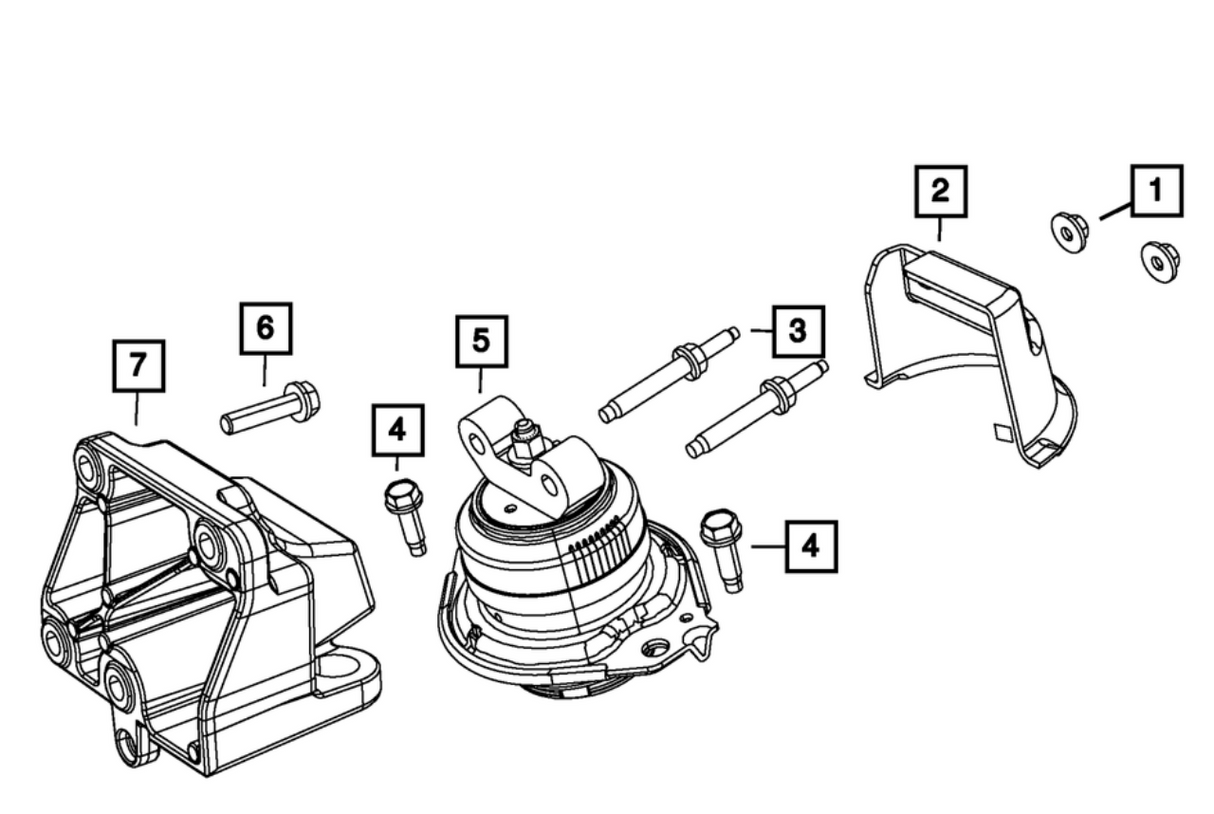 Mopar® #4726016AC (11-23) 300/Challenger/Charger 5.7L Passenger Side Engine Mount Bracket
