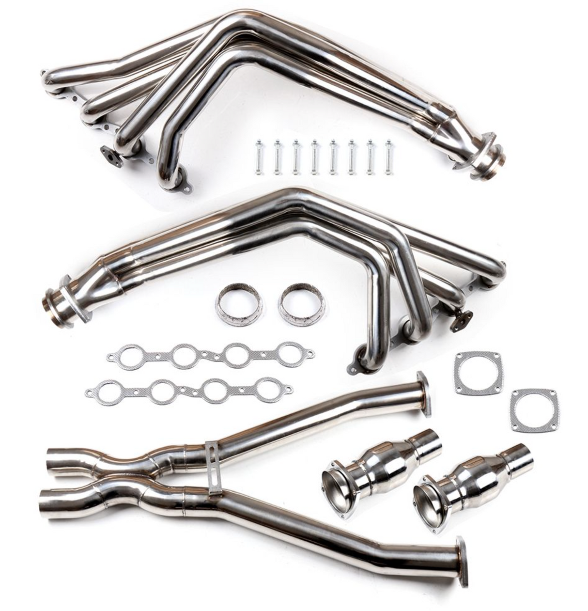 Kingman Speed® (97-04) Corvette C5 LS1/LS6 1-7/8" Long Tube Headers with Catless X-Pipe