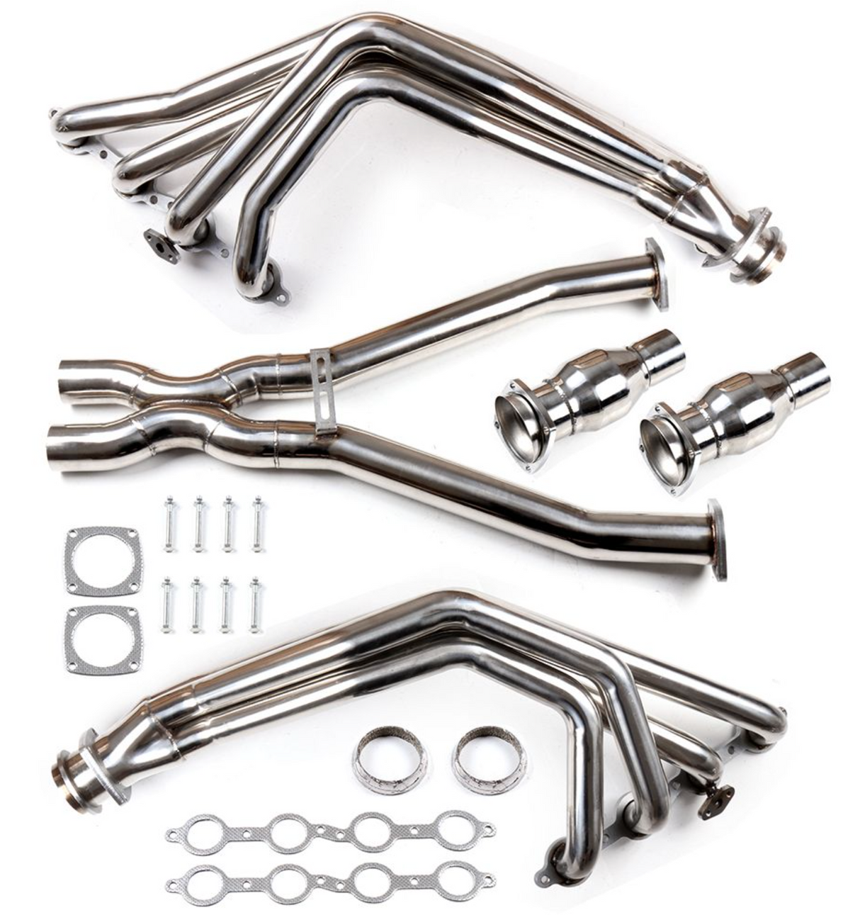 Kingman Speed® (97-04) Corvette C5 LS1/LS6 1-7/8" Long Tube Headers with Catless X-Pipe