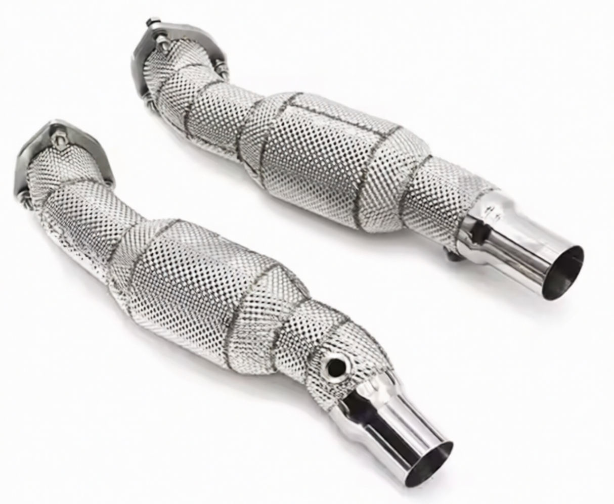 09-14 Ferrari California 4.3L F136 200 Cell Catted Exhaust Down Pipes

