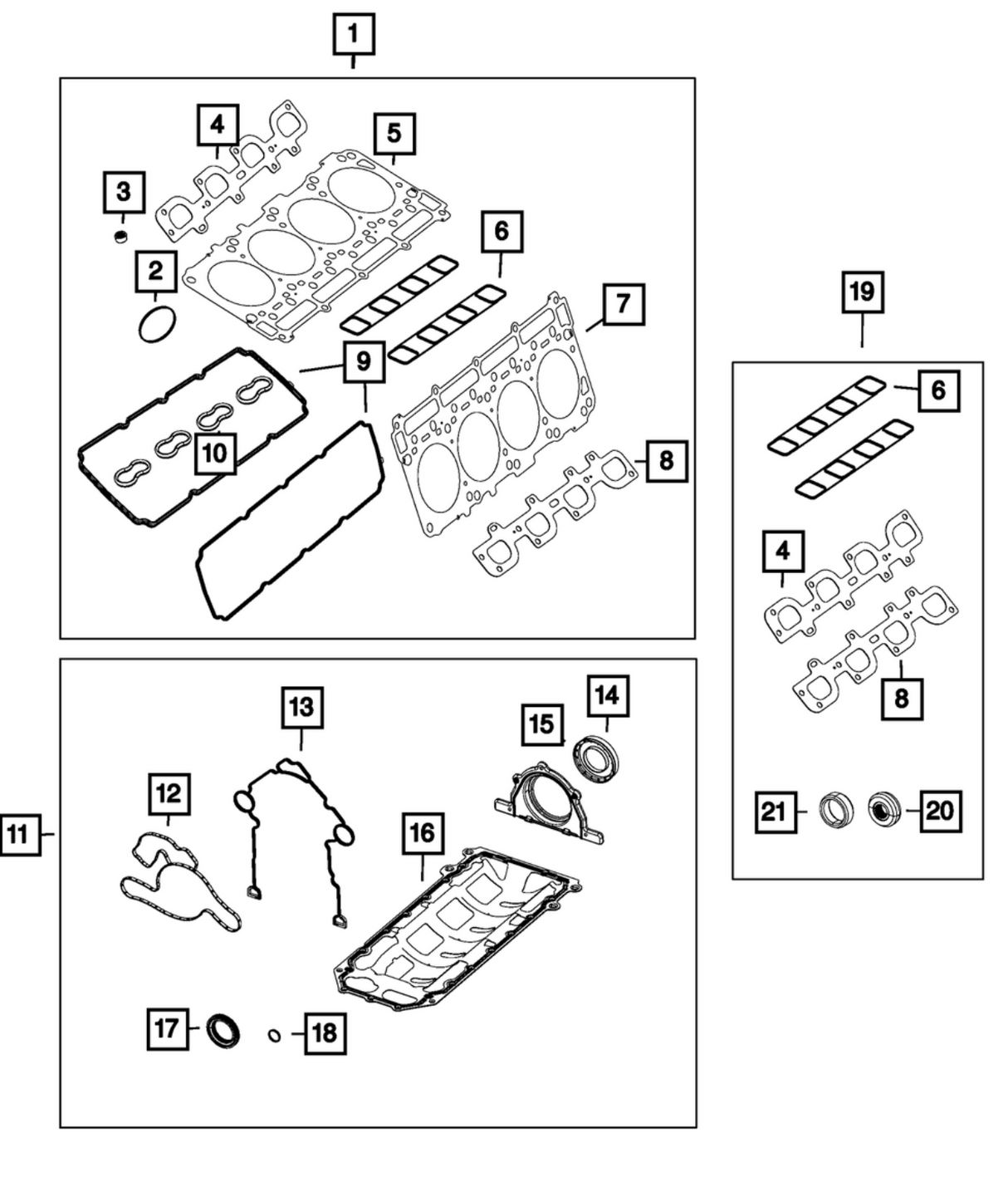 Mopar® 68164696AE (15+) SRT Hellcat/TRX/Trackhawk 6.2L Driver Side Cylinder Head Gasket