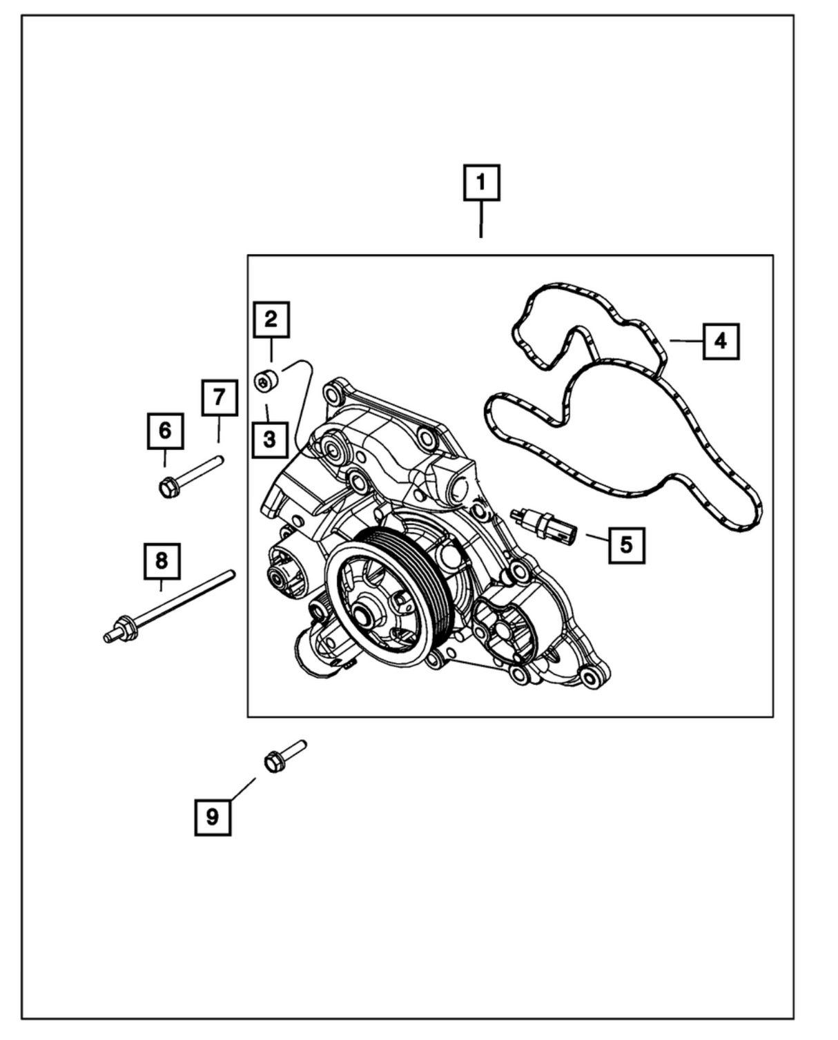 Mopar® #68165890AA (15+) SRT Hellcat/TRX/Trackhawk 6.2L OEM Water Pump Gasket