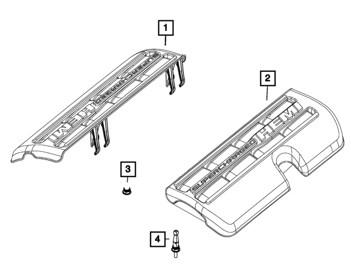 Mopar® #68190056AE (15+) SRT Hellcat/TRX/Trackhawk 6.2L Right Side Ignition Coil Cover