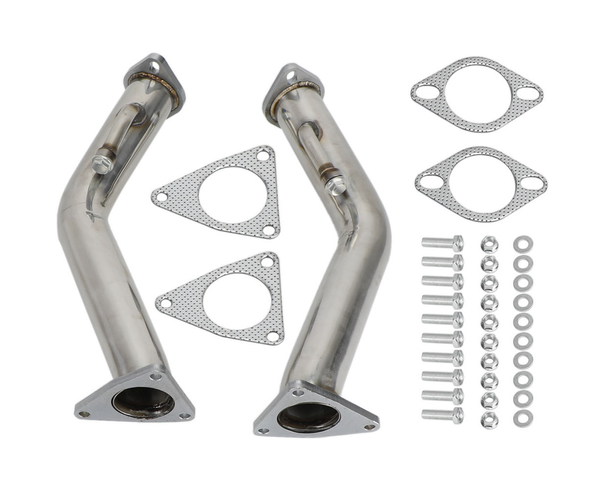 370Z/G37/Q50/Q60 3.7L VQ37 304SS 3" Catless Exhaust Down Pipes

