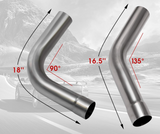 Kingman Speed® Universal 201SS 16 Gauge Mandrel Bend Exhaust Builder Kit (16-Piece)