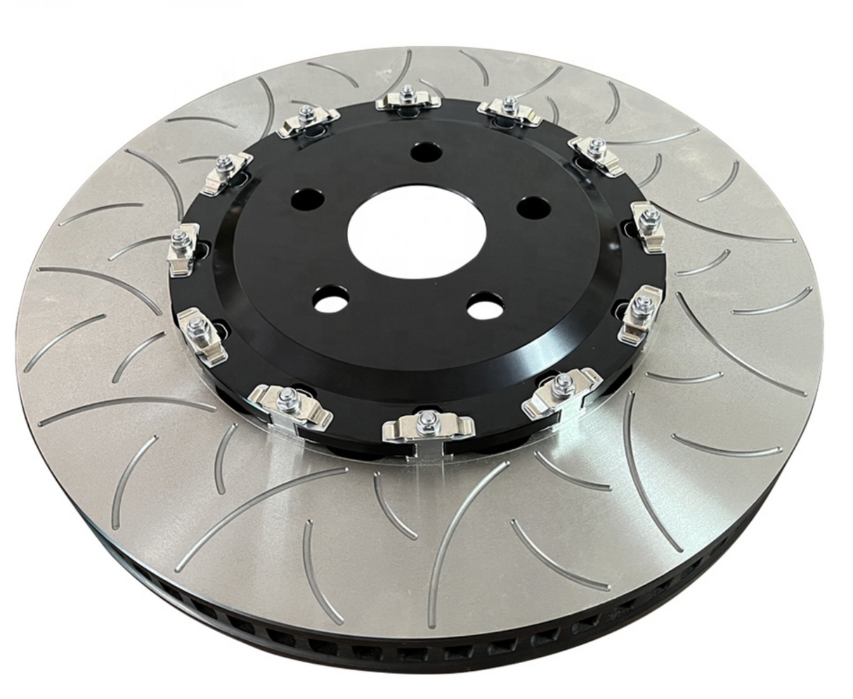Kingman Speed® (21-23) Dodge Challenger/Charger Carbon Alloy Slotted 2-Piece 400mm x 34mm (15.75” x 1.34”) 12-Bolt Front Brake Rotor (BR7 Code)