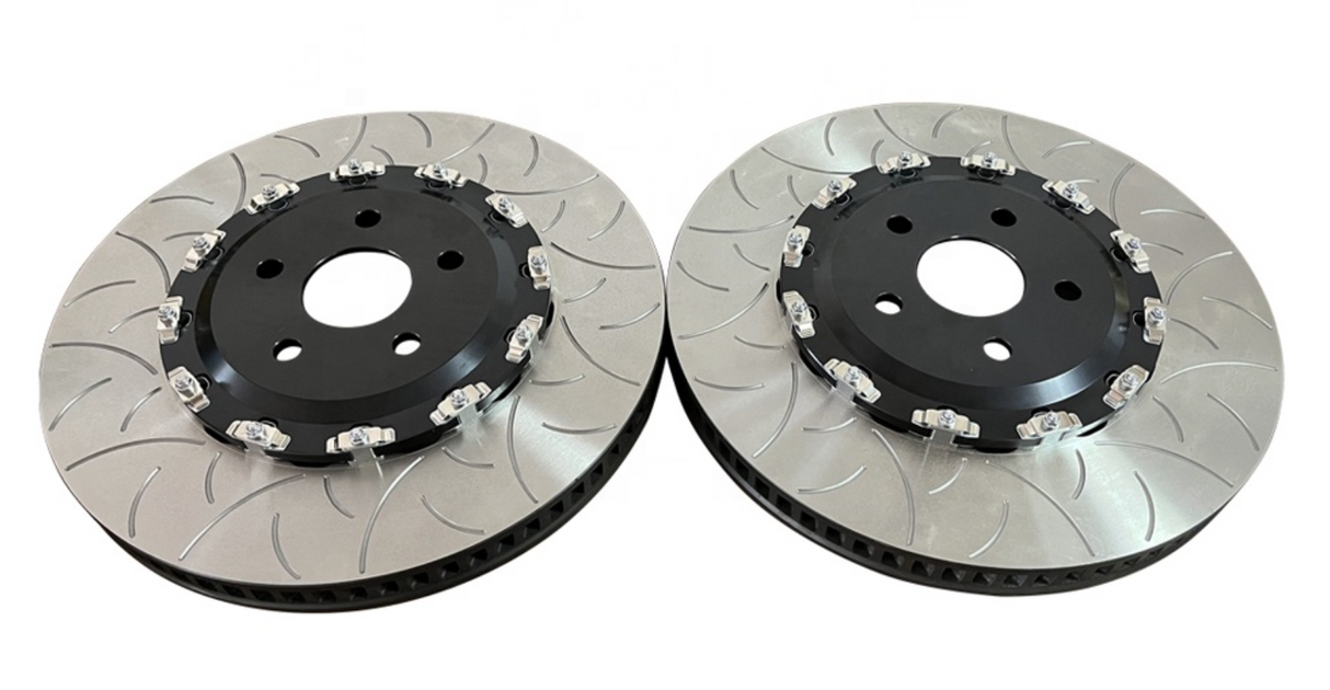 Kingman Speed® (21-23) Dodge Challenger/Charger Carbon Alloy Slotted 2-Piece 400mm x 34mm (15.75” x 1.34”) 12-Bolt Front Brake Rotor (BR7 Code)
