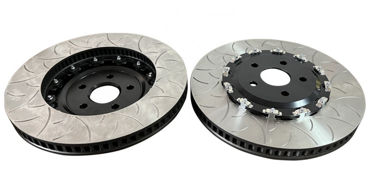 Kingman Speed® (21-23) Dodge Challenger/Charger Carbon Alloy Slotted 2-Piece 400mm x 34mm (15.75” x 1.34”) 12-Bolt Front Brake Rotor (BR7 Code)