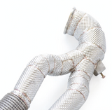 15-20 Audi RS3 8V 2.5L 304SS Catless Exhaust Mid-Pipes with Heat Wrap Layer