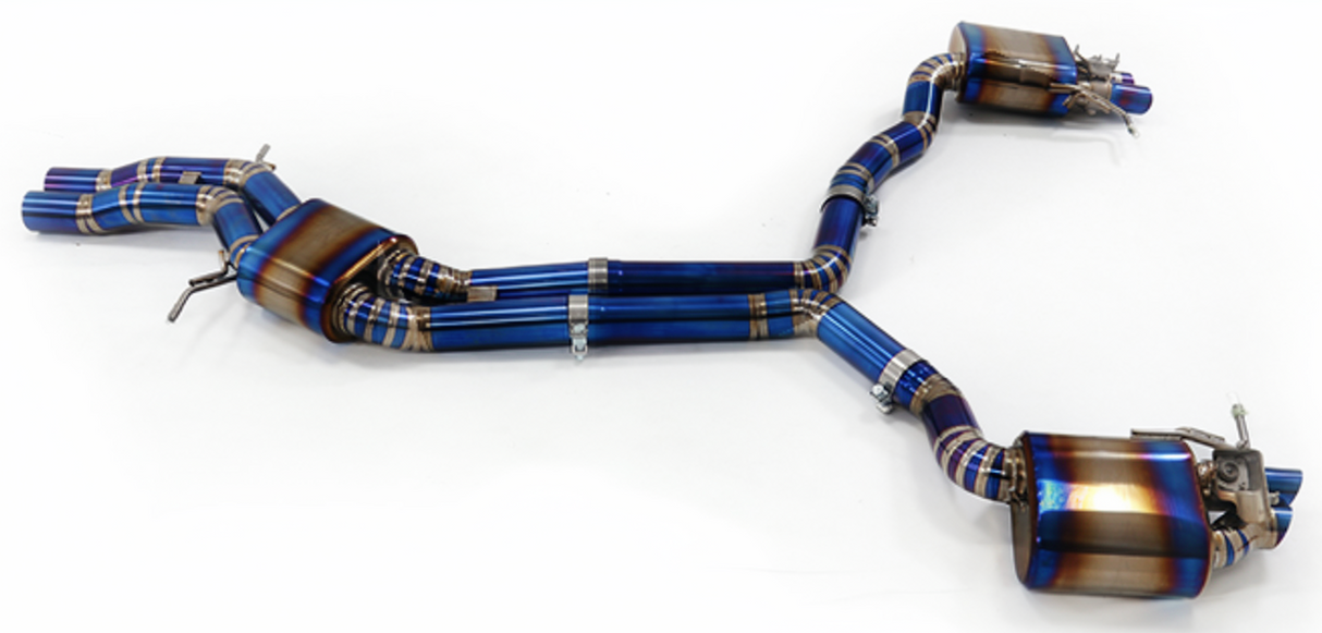 10-15 Audi RS4 B8/RS5 8T 4.2L Blue Titanium 3" Cat-Back Exhaust

