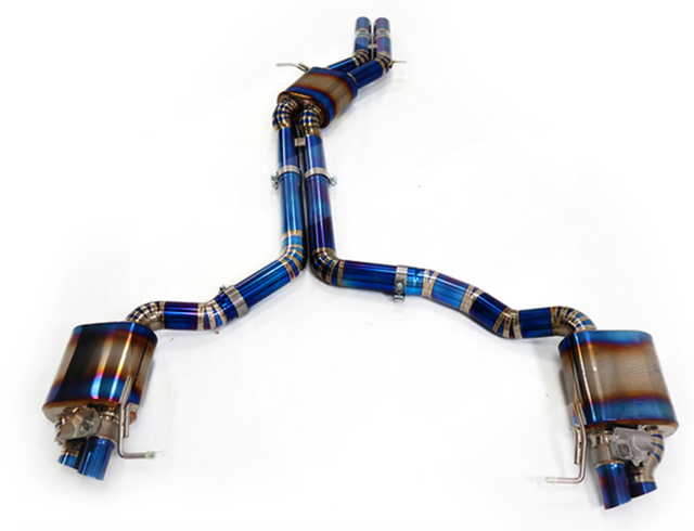10-15 Audi RS4 B8/RS5 8T 4.2L Blue Titanium 3" Cat-Back Exhaust

